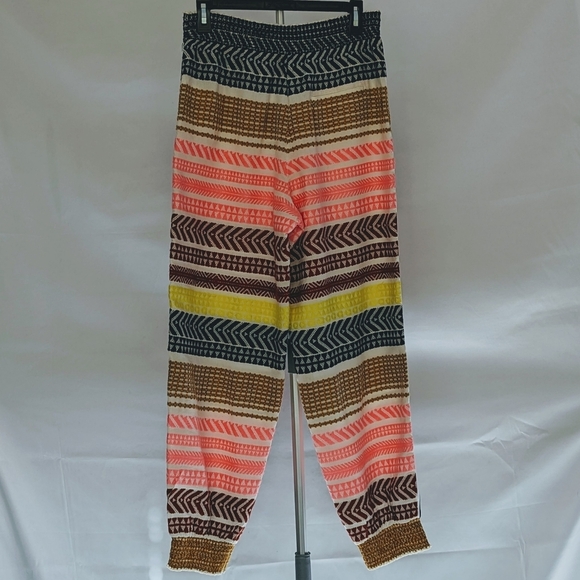 alice + olivia Courtney Pants Jogger Embroidered Cotton High Waist Multi M NWT - Picture 10 of 16